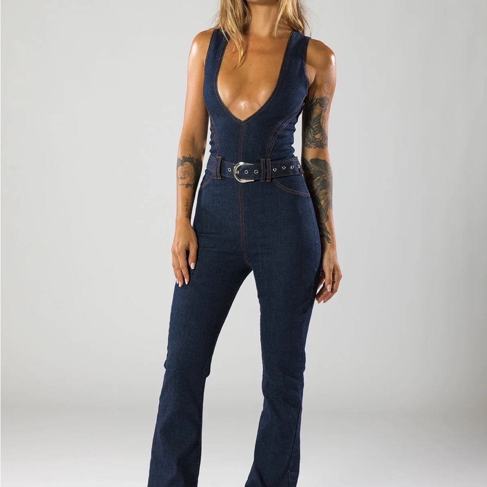Stylish Blue Denim Jumpsuit